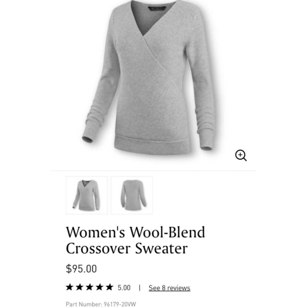 H-D Women's Wool-Blend Crossover Sweater
